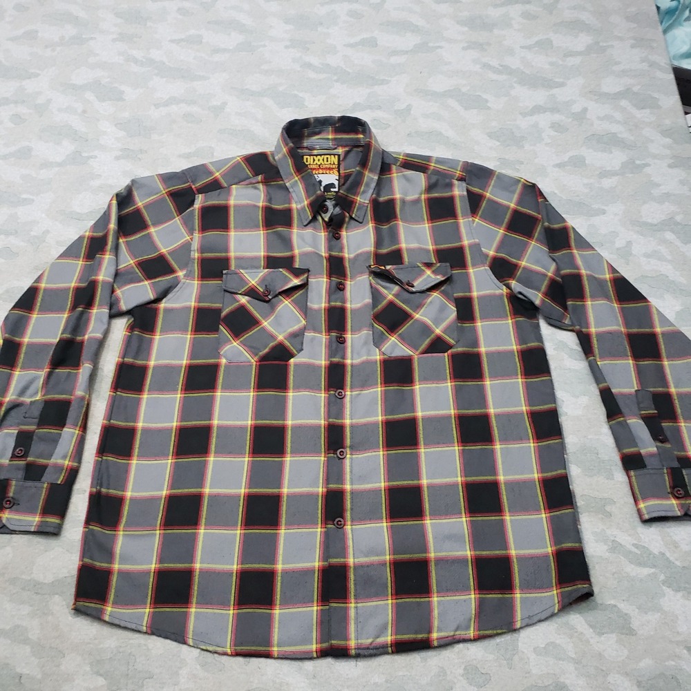 Dixxon Flannel Shirt Mens 2XL Gray Plaid Hatebreed Under The Knife Long Sleeve